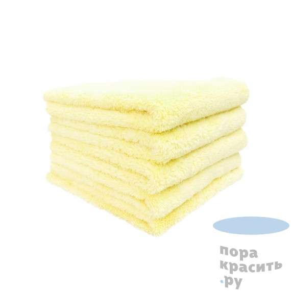 Plush light edge less buffing towel (32х32см) Двустороннее полотенце для располировки, Желтое (5 шт)