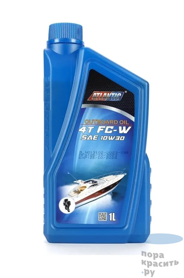 Atlantic 4T Outboard Oil SAE 10W30 FC-W ( 1 л) масло синтетическое