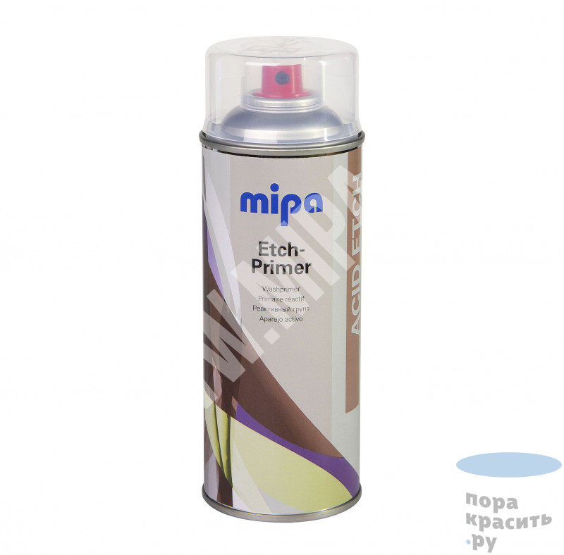 Mipa Etch-primer washprimer Грунт реактивный аэрозоль желто-зеленый 400мл(6 шт.кор)