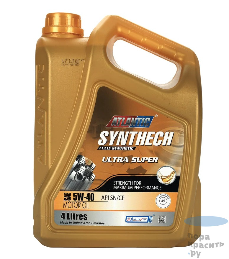 Atlantic Synthech Ultra Super 5W-40 ( 4 л) масло синтетическое