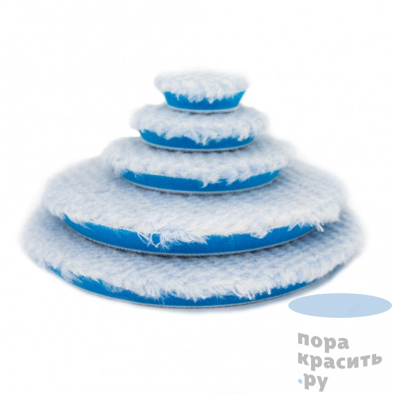 RUPES Полировальник жесткий из натур. овчины, липучка (Velcro), голубой