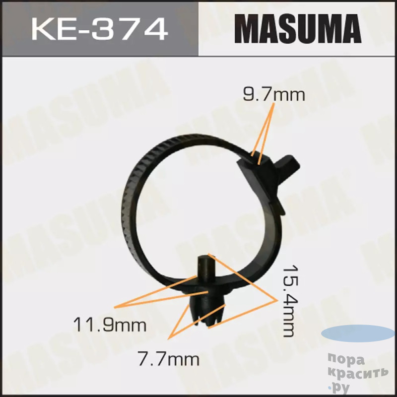 374-КЕ Клипса автомобильная MASUMA 50шт.уп