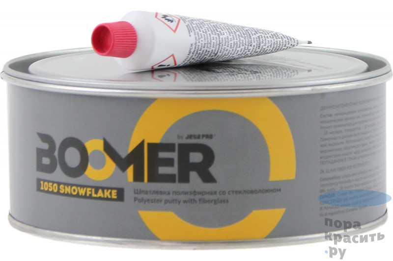Boomer Шпатлевка SNOWFLAKE полиэфирная,конструкционная со стеловолокном+отвердитель 1,0+0,02