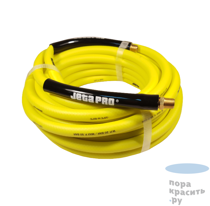 JETA PRO Гибкий ПВХ шланг с соединениями М 1\4, d 9x14,5мм, длина 15м, цвет желтый