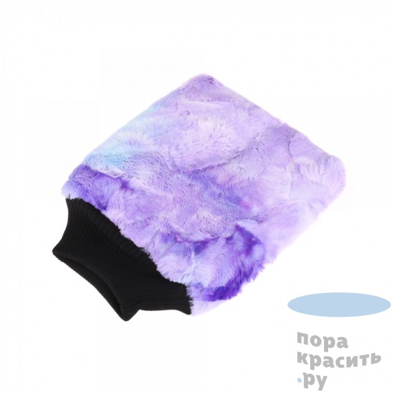 Color-pop wash mitt (20x25cm) Плюшевая особо мягкая рукавица для мойки, пурпурная, PURESTAR