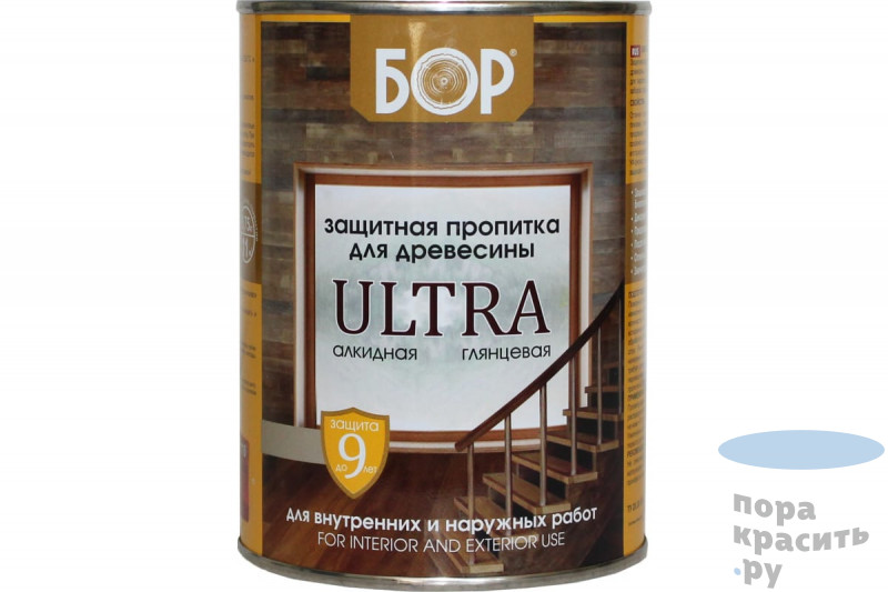 Защитная пропитка для древесины Ultra БОР Береза 1л (0,75кг)